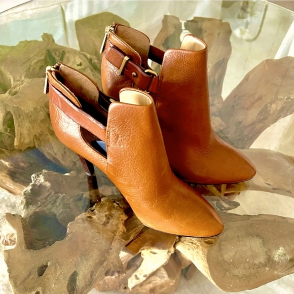 Coach 1941 Ann leather stiletto ankle boots in camel size 7 - Picture 10 of 10